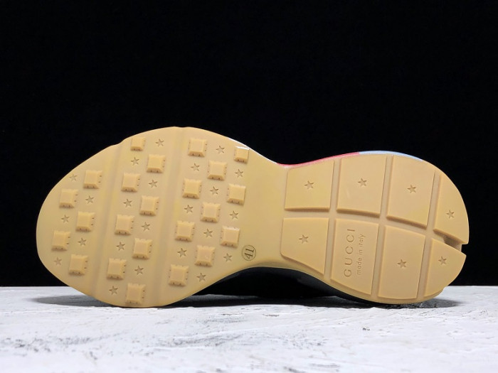 GUCC Rhyton Web Print Leather Sneaker 523535 DRW00 1000